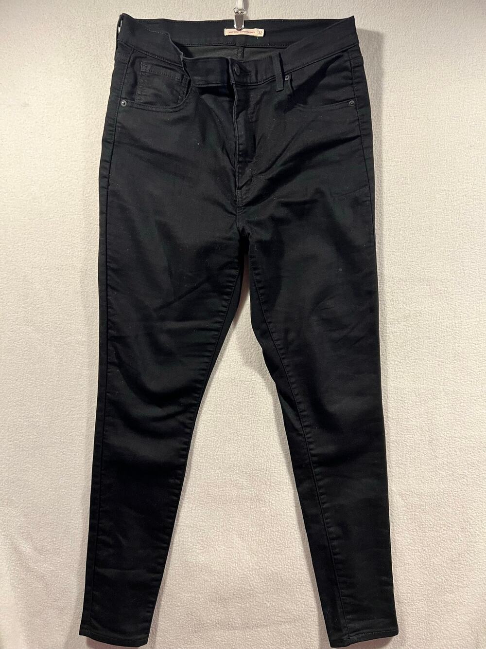 Levi's Mile High Super Skinny Jeans Womens 32x30 Black High Rise Stretch Denim